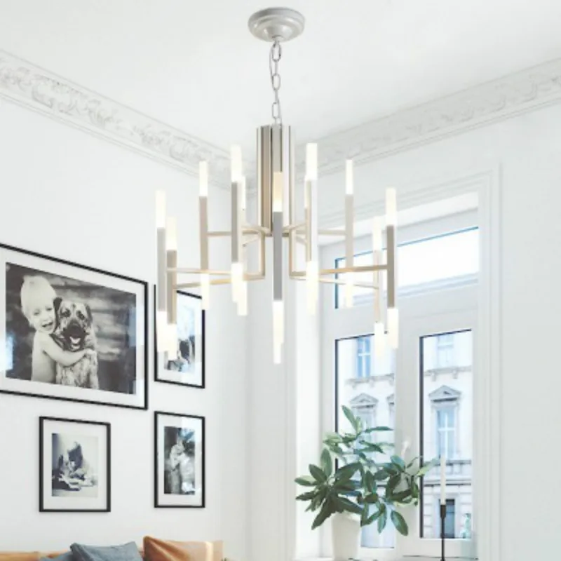 Постмодернистская железная акриловая Люстра для гостиной выставочного зала