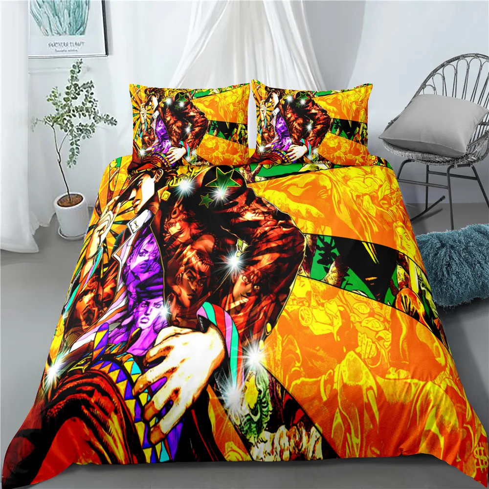 

JoJo's Bizarre Adventure Home Textile Pillow Case 3D Bed Linen Duvet Covers Kids Comforter Bedding Sets Bed Set Home Decor