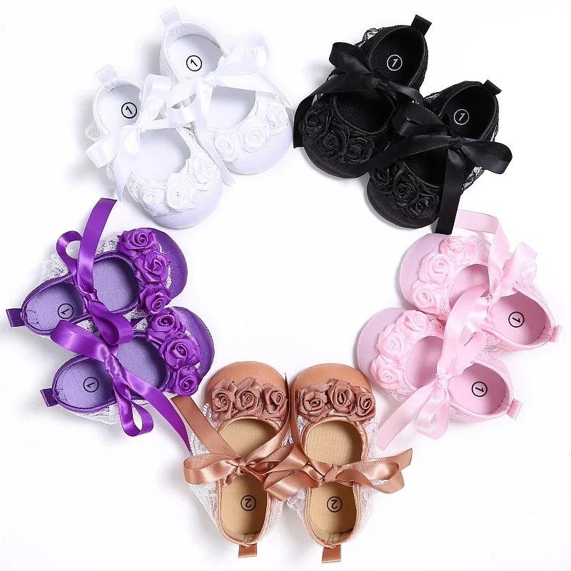 

Newborn Infant Baby Girl Non-Slip Flower Baby Shoes Soft Sneaker Prewalker Shoes New