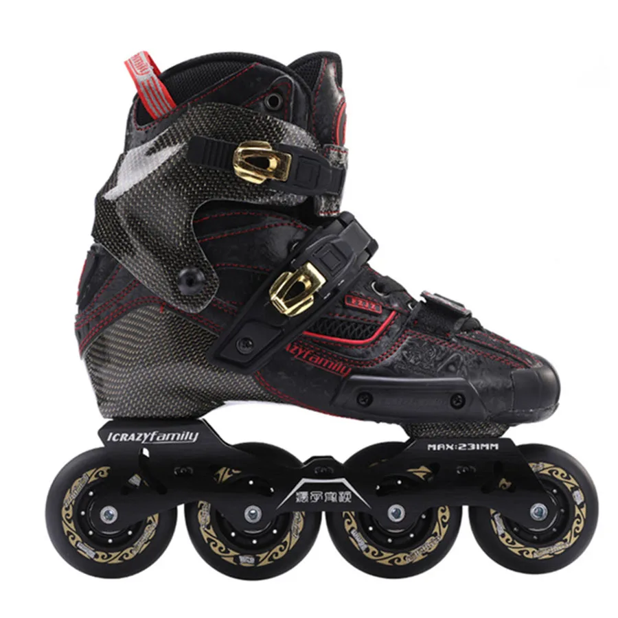 

2019 Crazy Carbon Fiber Professional Slalom Inline Skates Adult Roller Free Skating Shoes Sliding Patines Similar With SEBA IGOR