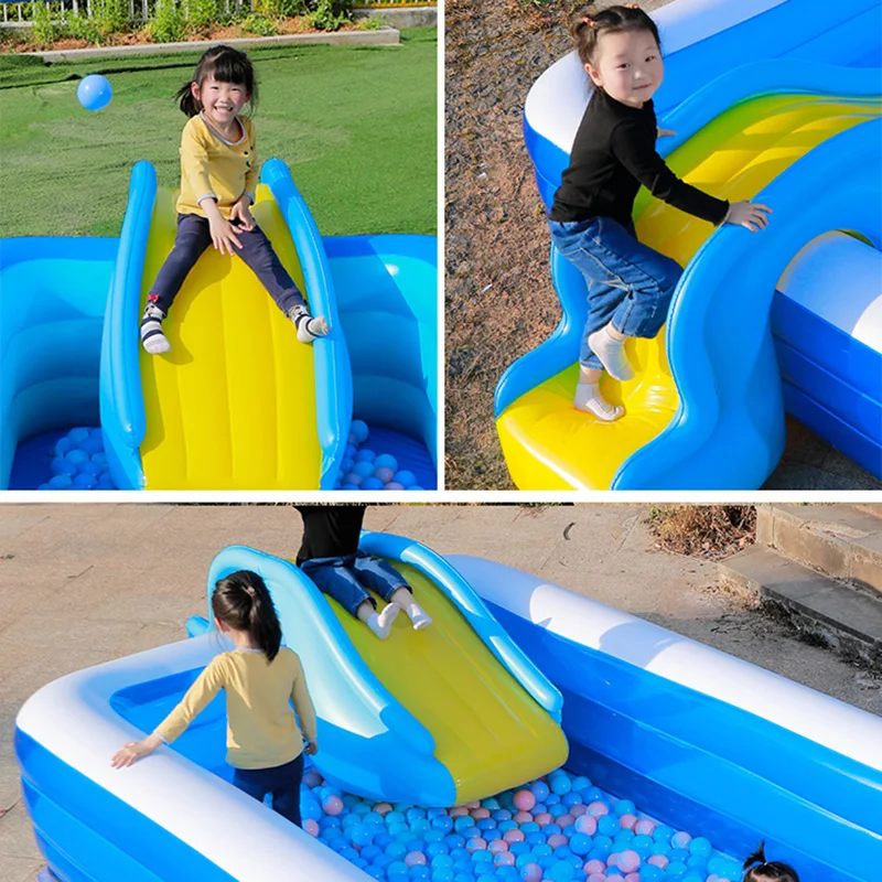 Надувной бассейн водная горка для помещений и улицы Шариковая яма детская
