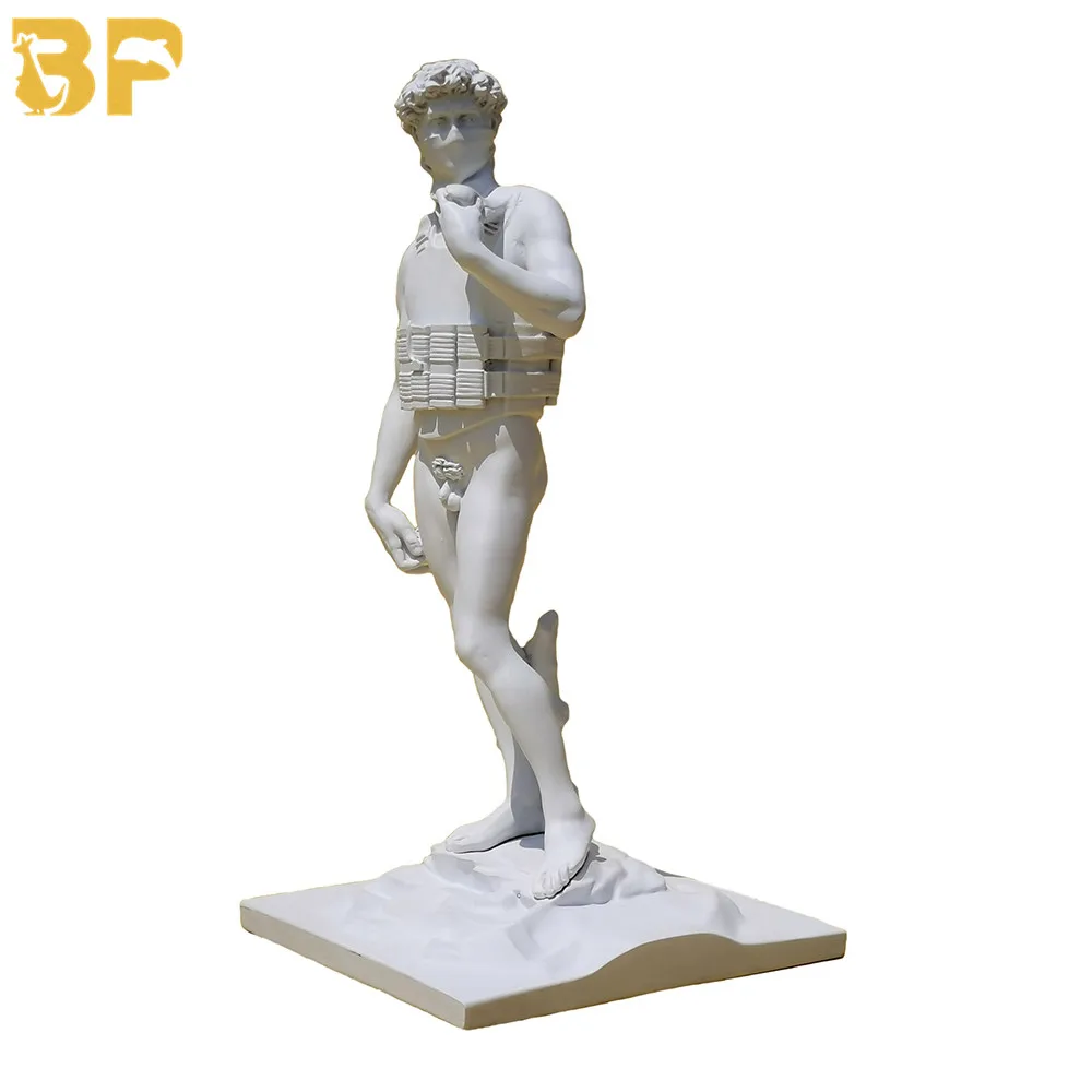 

Modern Art Banksy Suicide Man David Statue Creative Resin Art&Craft Character Sculpture Street Abstract Art Home Decoration