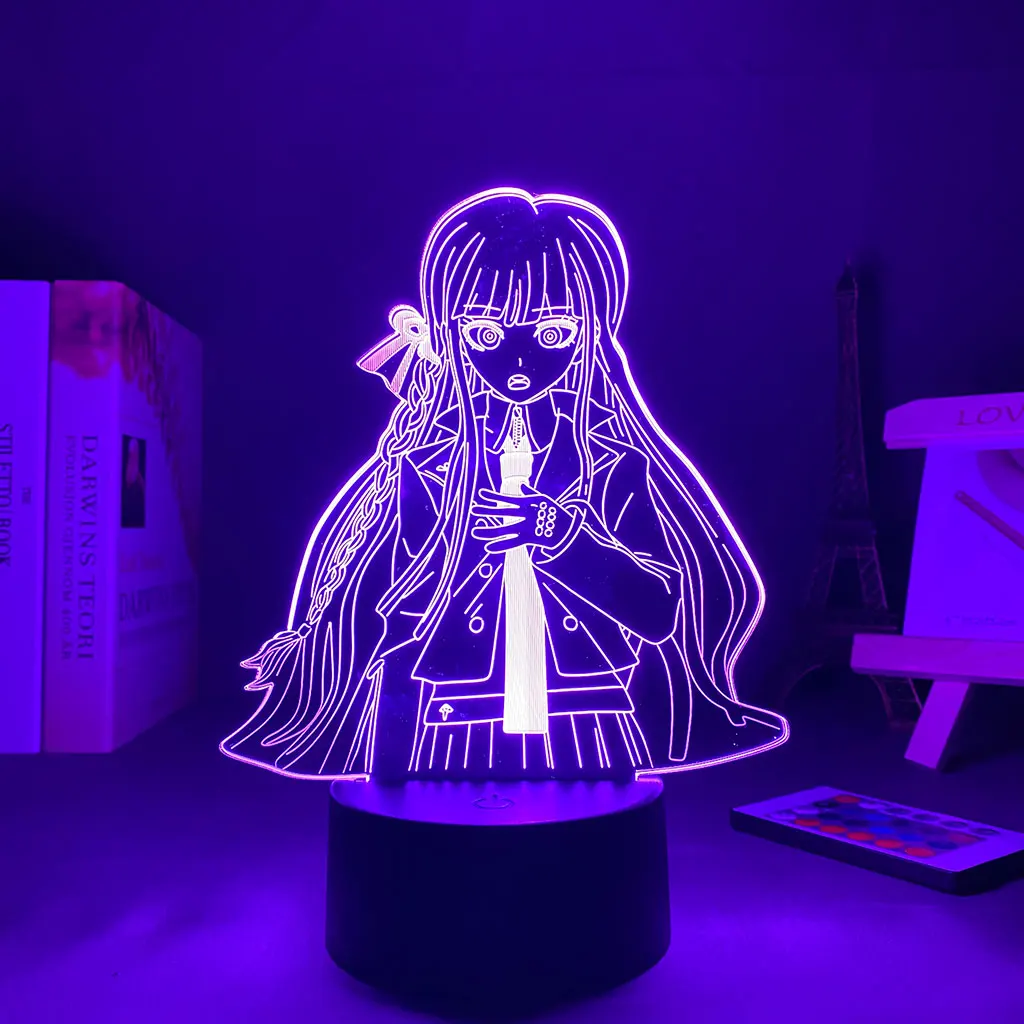 Аниме 3D лампа Danganronpa светодиодный ночсветильник Kyoko Kirigiri для спальни украшение