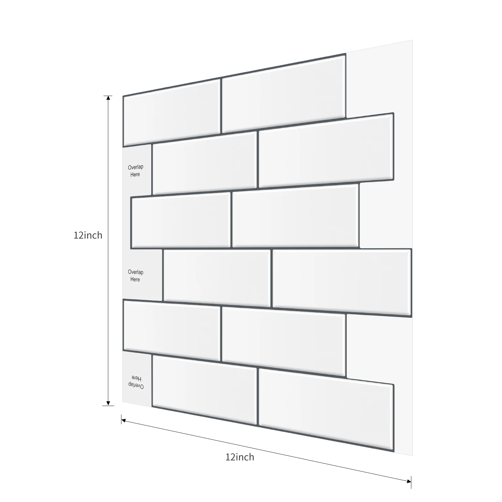 morcart self adhesive wall decorative vinyl 3d tile sticker waterproof peel and stick backsplash tile for kitchen bathroom 1pcs free global shipping