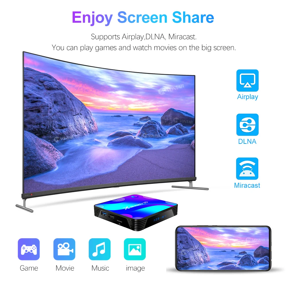 ТВ Box Android 10 X88 PRO 4G 64 Гб оперативной памяти 32 встроенной с двумя камерами процессор