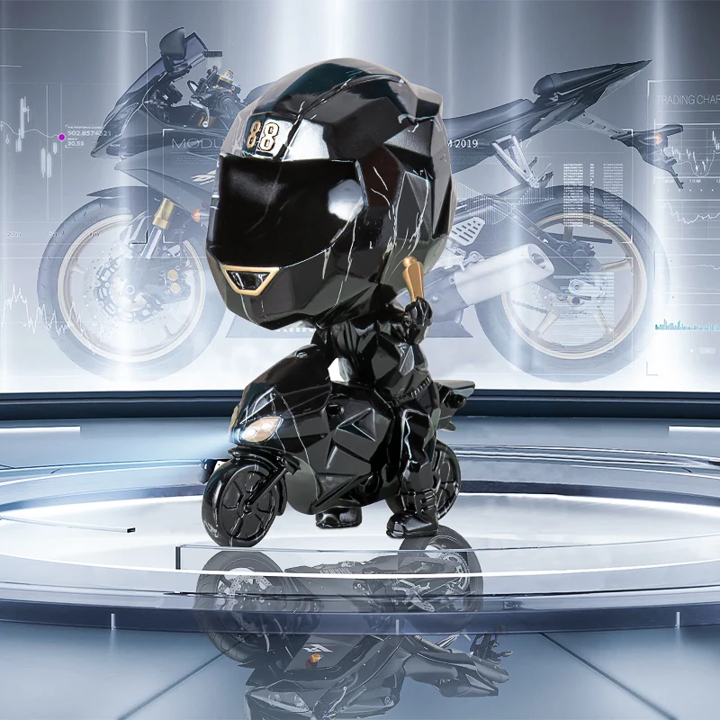 

Nordic Home Decor Resin Statue Motorcycle Model Figurine Office Tabletop Sculpture Children's Room Modern Decoration Boy's Gift