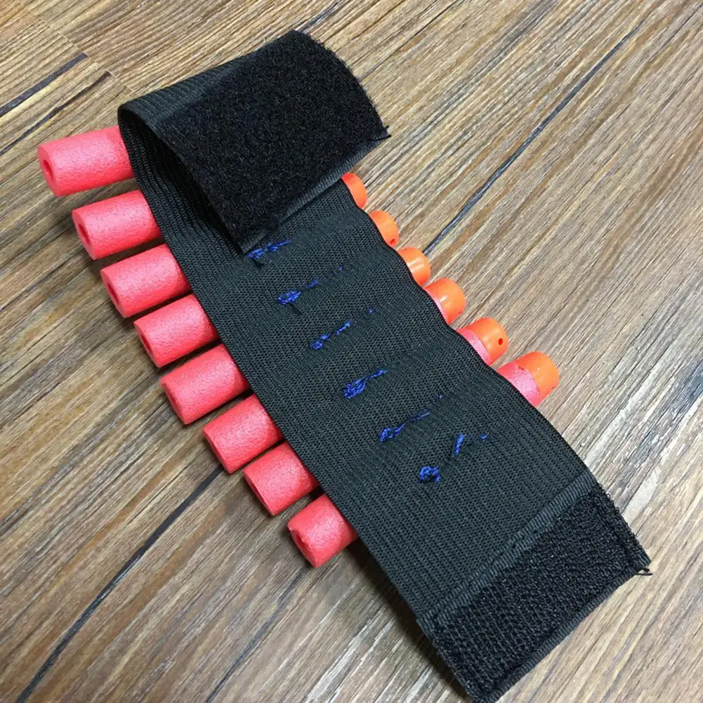 

Bullets Wristband Safety Elastic Bullet Excellent Nylon Belt PP and Stainless Steel Strap Soft Darts Storage with Elastic Bands