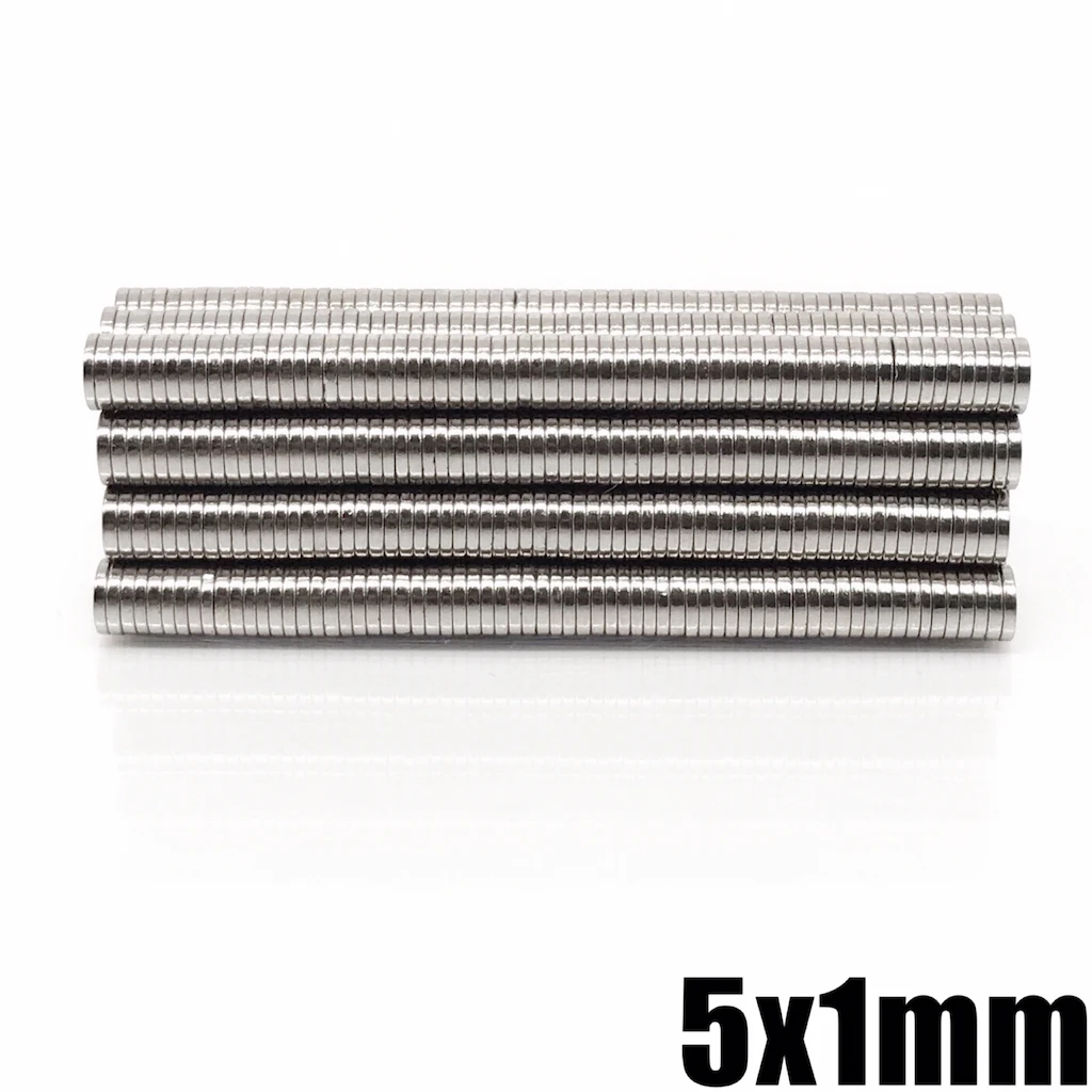 100/200/500/1000 шт. 5x1 супер мощные сильные Круглые неодимовые Дисковые магниты NdFeB Dia N35