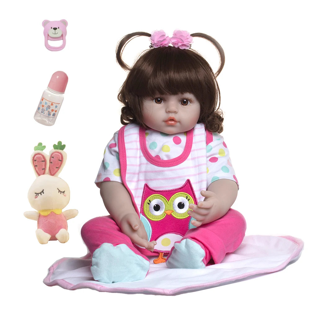 

Hoomai 48cm Boneca Reborn Silicone Reborn Baby Dolls Com Corpo De Silicone Menina Baby Dolls Kids Birthday Christmas Gift