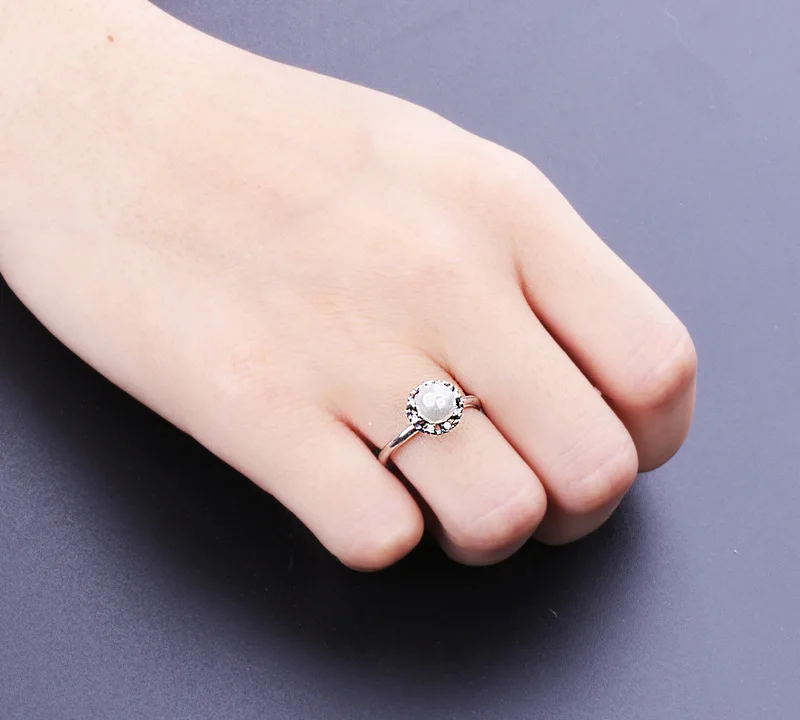 925 Серебряное кольцо с белым жемчугом и бриллиантами для женщин роскошное Anillos De