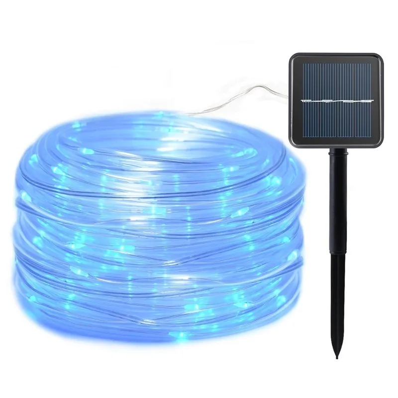 

Solar String Lights Outdoor Waterproof Rope Tube Colorful Lights for Home Garden Christmas Holiday Lawn Decoration Fairy Lights