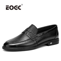 plus size men dress shoes designer business office slip on dress shoes men retro natural leather oxford shoes for men