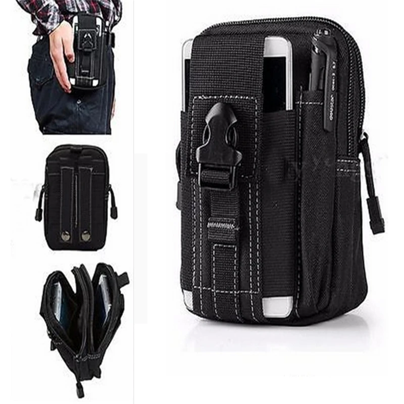 2019 Водонепроницаемая нейлоновая тактическая поясная сумка черная Спортивная