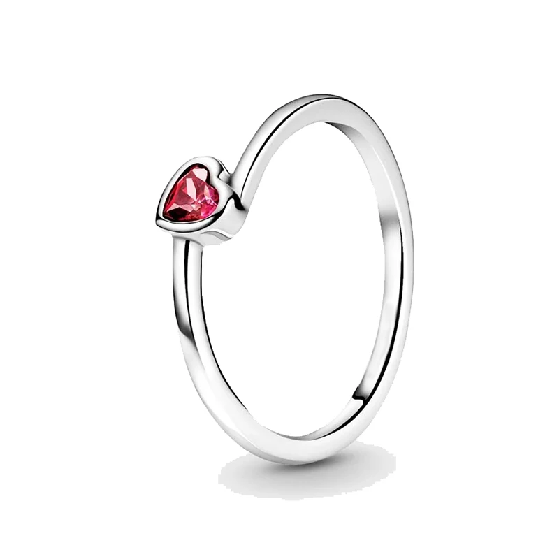 

Leuxry 2021 New Sparkling Zircon Heart Finger Rings for Women Character Rose Gold Silver 925 Rings Wedding Party Jewelry Gift