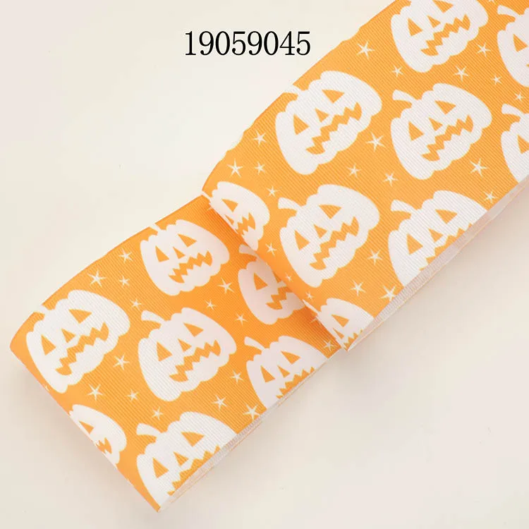 Winsome Happy Хэллоуин 50 ярдов 16 мм-75 мм мультфильм красочные напечатанные Grosgrain FOE