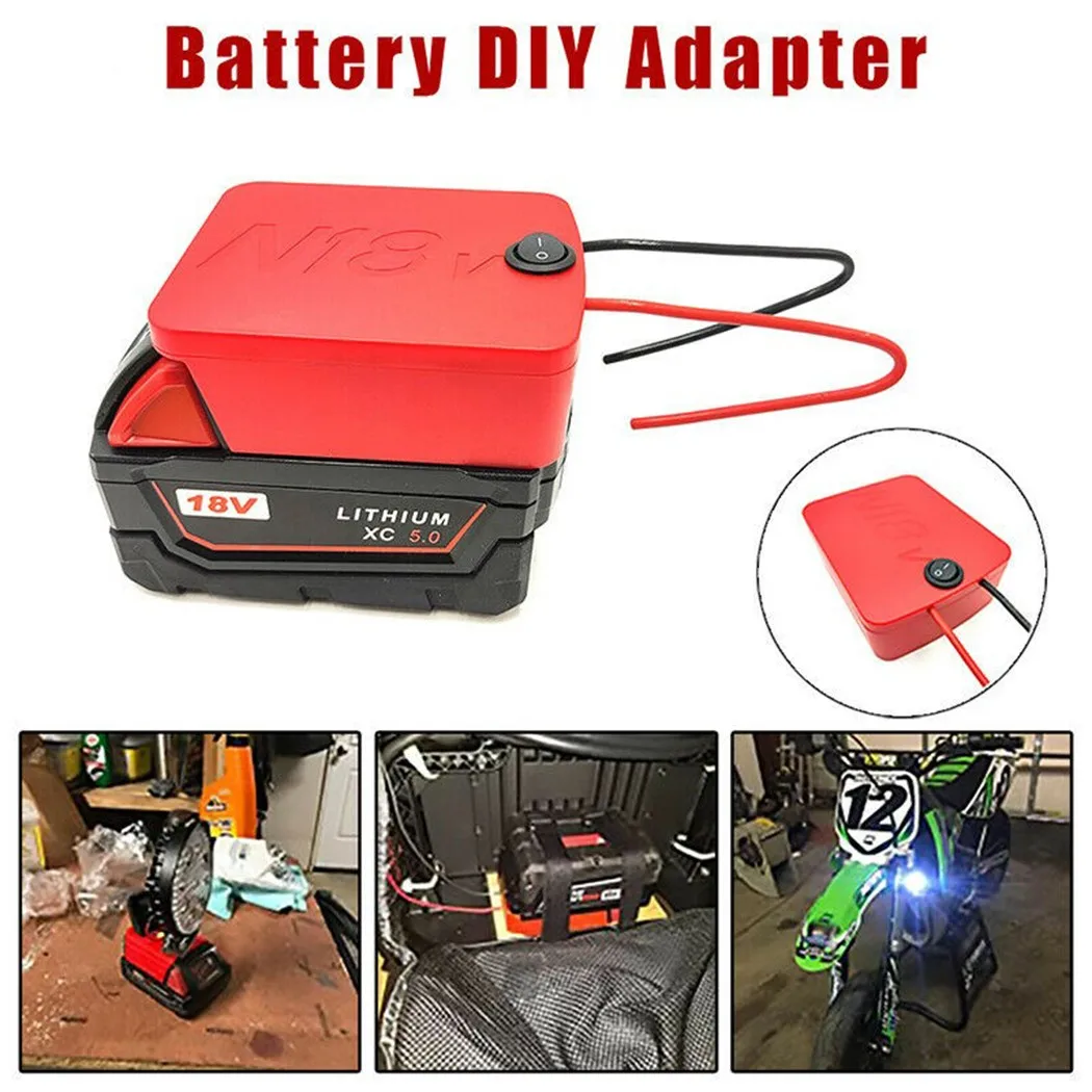 

Battery Adapter For Milwaukee M18 XC 18V LiIon Battery DIY Power Connector With 12AWG Wires Dock Power Connector