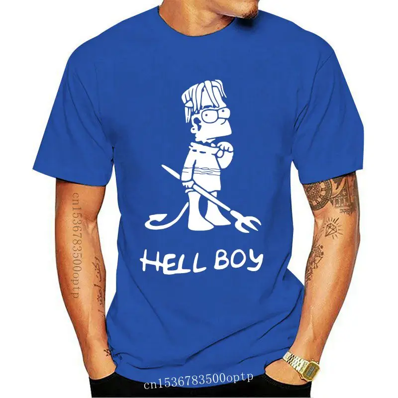 

Новая Милая футболка Hell Boy с графическим принтом, крутая Мужская футболка, качественные хлопковые рубашки, американский размер