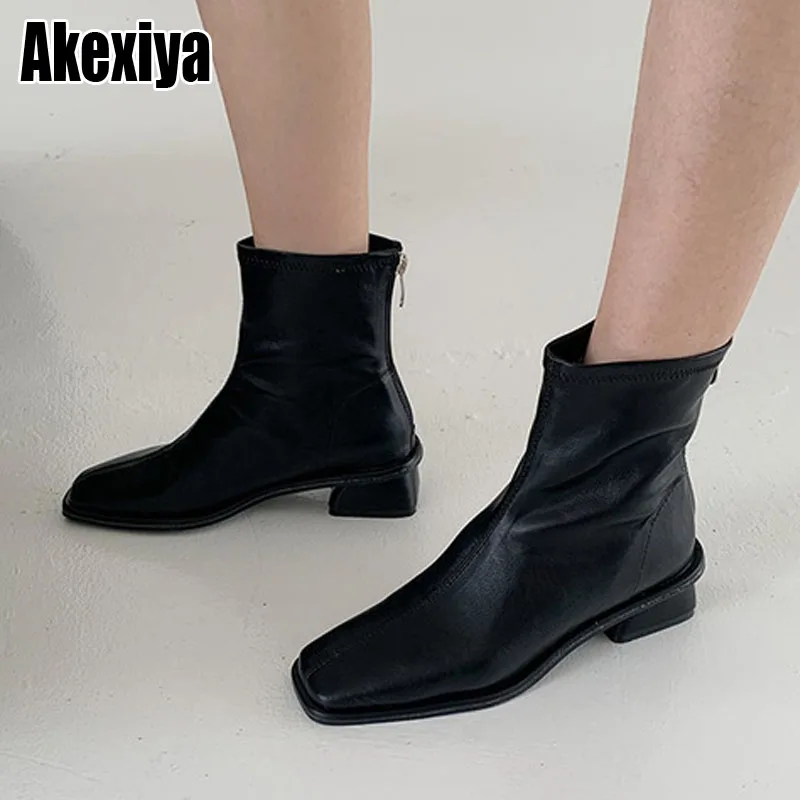 

Ботинки женские в британском стиле, осень 2021, ботинки с квадратным носком, на толстом каблуке, сетчатые красные короткие ботинки на тонком в...