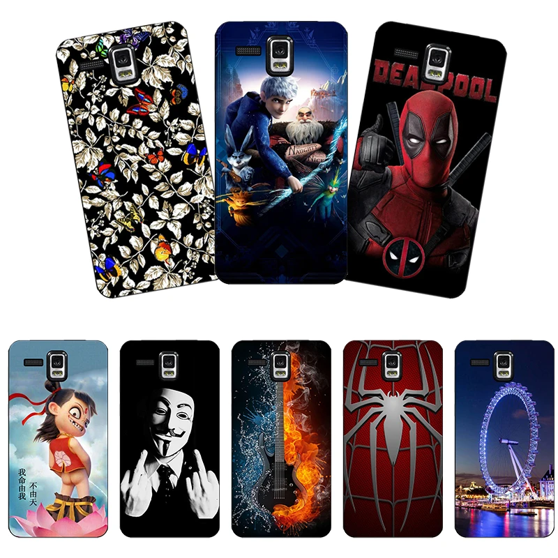 

for Lenovo A808T A8 A806 A 806 5.0 inch Back Cover Beautiful Flower Plants Original Soft Silicone Printed Cartoon Cat Phone Case