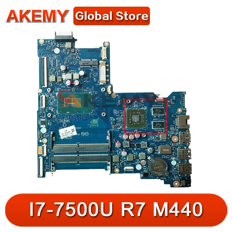 

Материнская плата для ноутбука HP 15-AY 15-AY180TX I7-7500U CPU R7 M440 4 Гб GPU CDL50 LA-D707P 903786-601 903786-501 903786-001