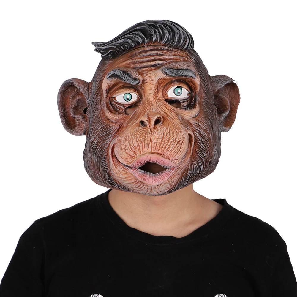 

Halloween orangutan monkey headgear carnival theme party masquerade bar bar props show environmentally friendly latex
