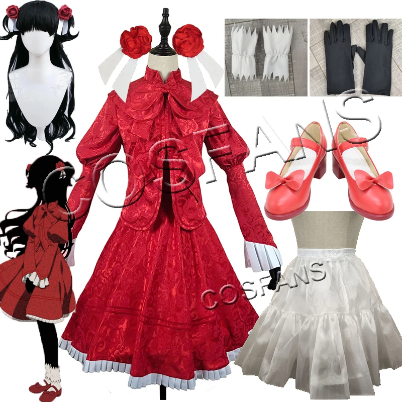 Костюм горничной из аниме «Тени», костюм для косплевечерние и вечеринки, костюм для Хэллоуина, карнавала, полный комплект туфель с париком