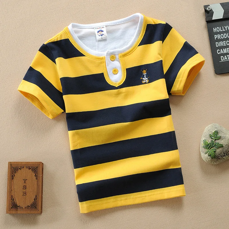 Рубашка-поло для маленького мальчика рубашка От 2 до 15 лет и подростков летняя