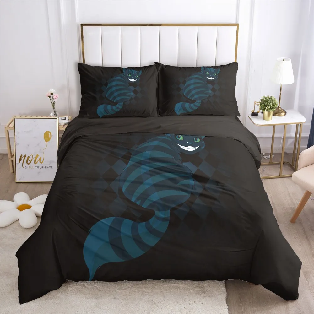 Quilt Covers Pillowcase Bedding Set White Duvet Cover Sets Comforter Case Linen Bed King Queen Size 3D Dog Cartoon Bedclothes | Дом и сад