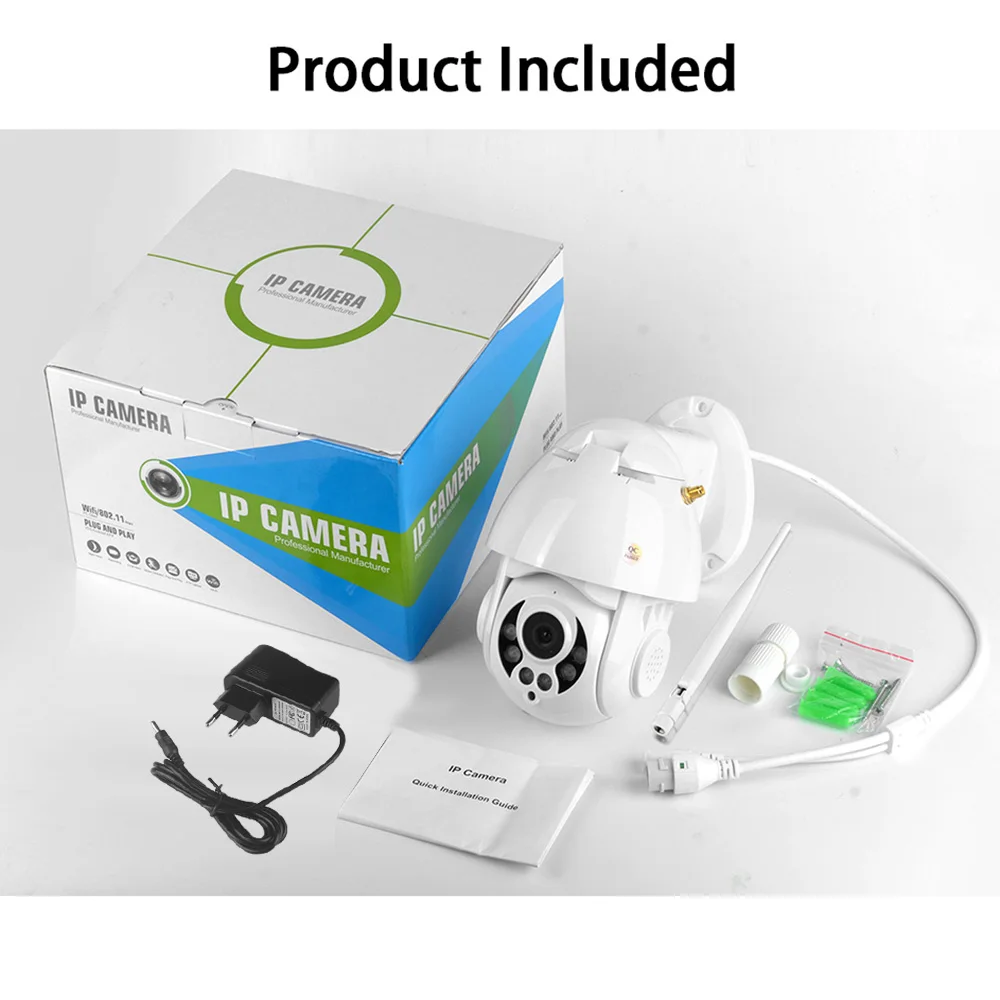 

K38D 1080P WiFi PTZ IP Camera Face Detect Auto Tracking 4X Zoom Two-way Audio Waterproof Outdoor Night Vision Security Camera