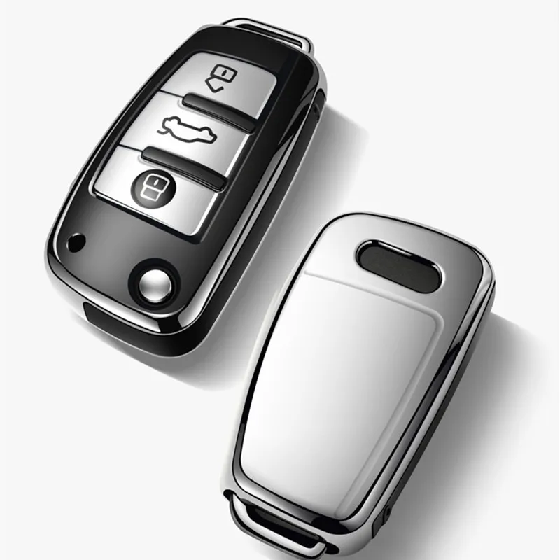 Чехол для автомобильного ключа из ТПУ защитный чехол Audi C6 A7 A8 R8 A1 A3 A4 A5 Q7 держателя