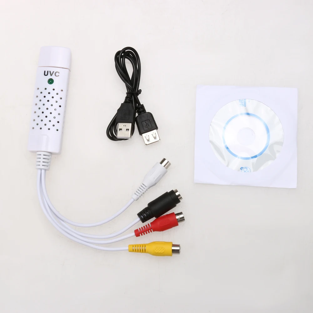 USB 2 0 конвертер аудио видео Захват адаптер устройство захвата для Win XP 7 8 10|Кабели