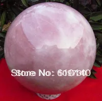 00652 AAA натуральный кристалл розового кварца шар Исцеление|Статуи и скульптуры| |