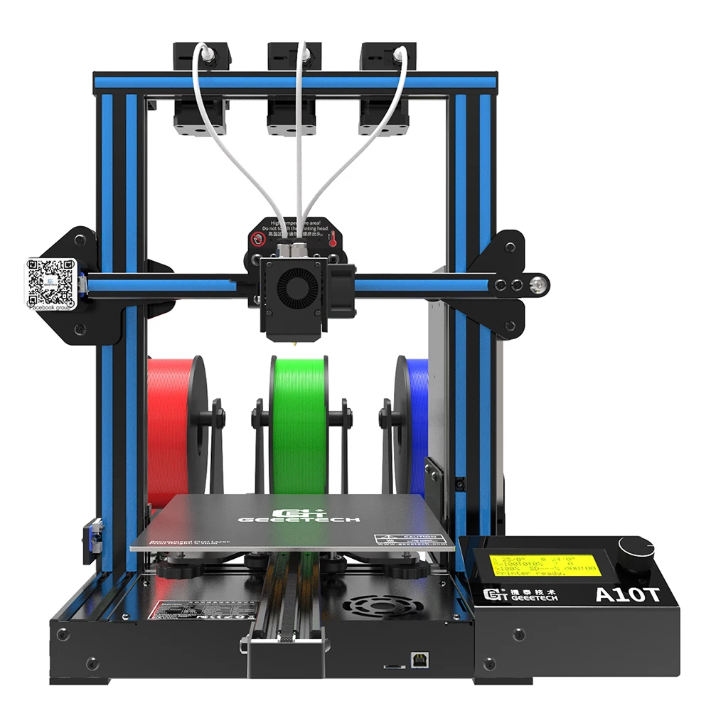 

3D-принтер A10T 3 в 1 с разными цветами, обновление GT2560 V4.0/V4.1B, панель управления с открытым исходным кодом 220x220x250 мм LCD2004 FDM CE