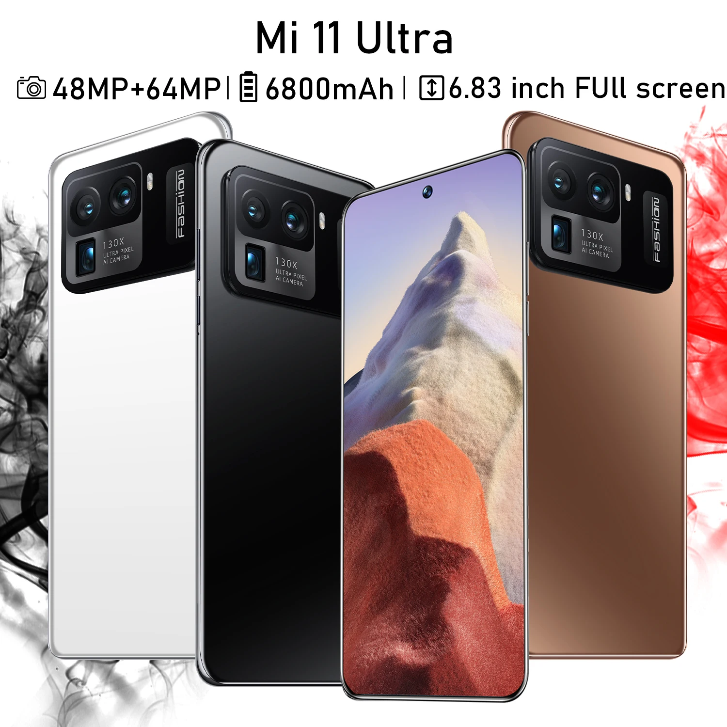 

Global Version Mi 11 Ultra Smartphone 6.83 inch HD Screen 48MP+64MP 10 Core Qualcom 888 16GB+512GB Dual Sim Android Mobilephone