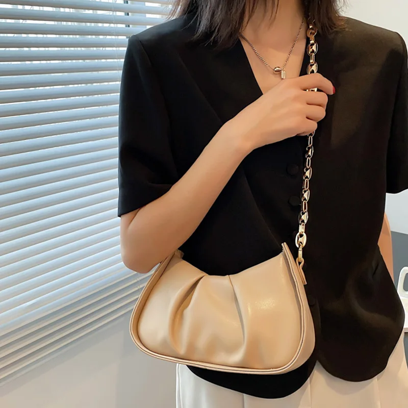 Leather Handbag 2023 Women's Brand Shoulder Bags Vintage Strap Sigle Shoulder Bag For Women Fashion Leather Chain Crossbody Bag