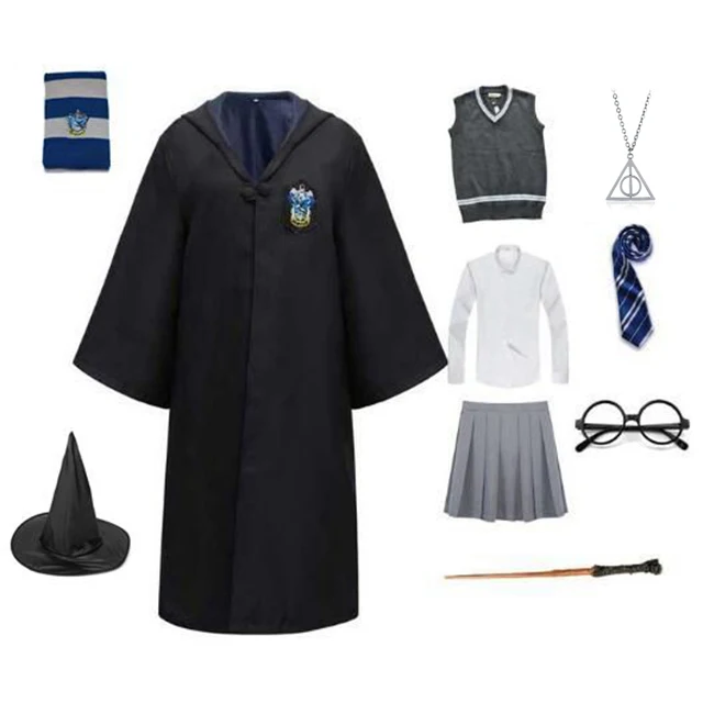 kids adult robe cloak slytherin costume for children men women magic school uniform wizard granger cosplay costume free global shipping