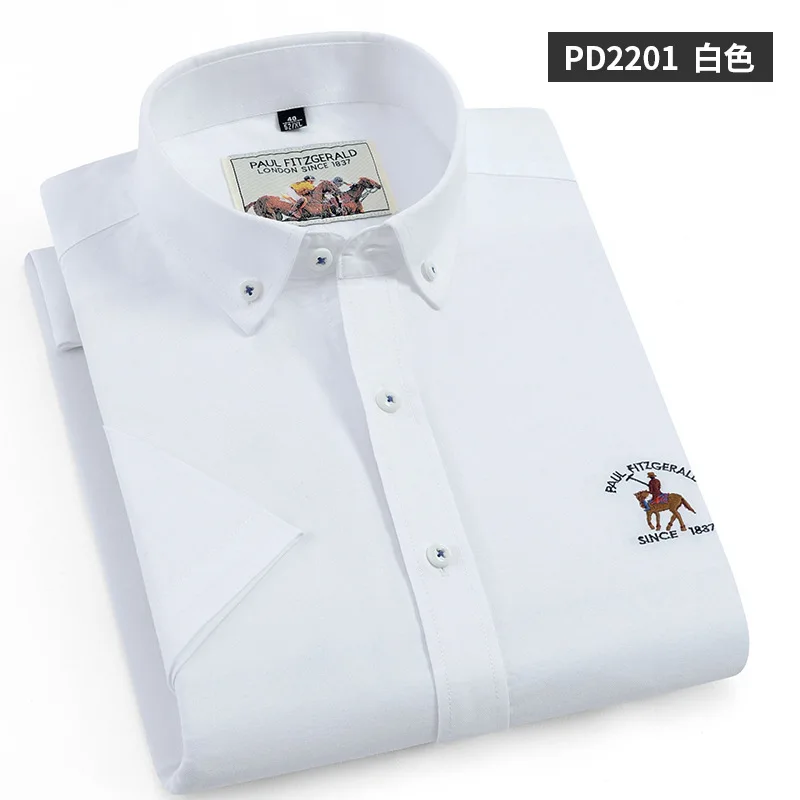 

Cotton Short Sleeve Shirt Men's pure cotton Oxford spinning half sleeve shirt business Slim Fit Shirt