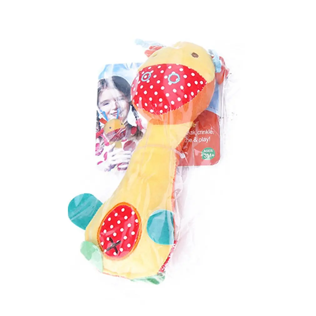 

Baby Rattle Cute Zoo Series Baby Plush Hand Rattle Bb Stick Crocodile Colorful Head With Rattle Hot!