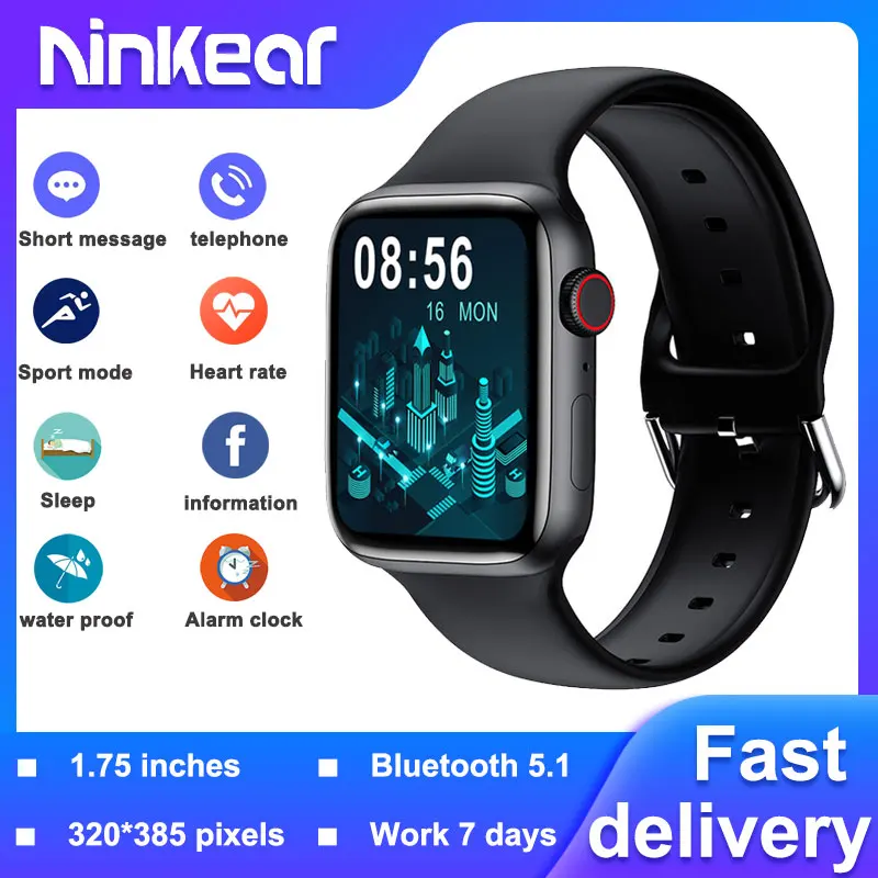 

Ninkear Hw22 Pro smart watch IP68 waterproof 1.75 inch body temperature heart rate tracking smart sports watch for men and women