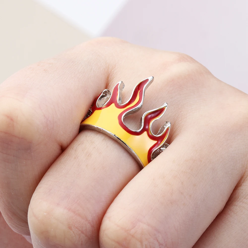 1 предмет модные солнцезащитные очки в стиле ретро с пламя Открытие Кольца для
