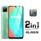2-в-1 Стекло на Realme C11 закаленное Стекло высококачественный защитный чехол для Oppo Realme c11 Камера объектив Экран протектор Защитная пленка для телефона