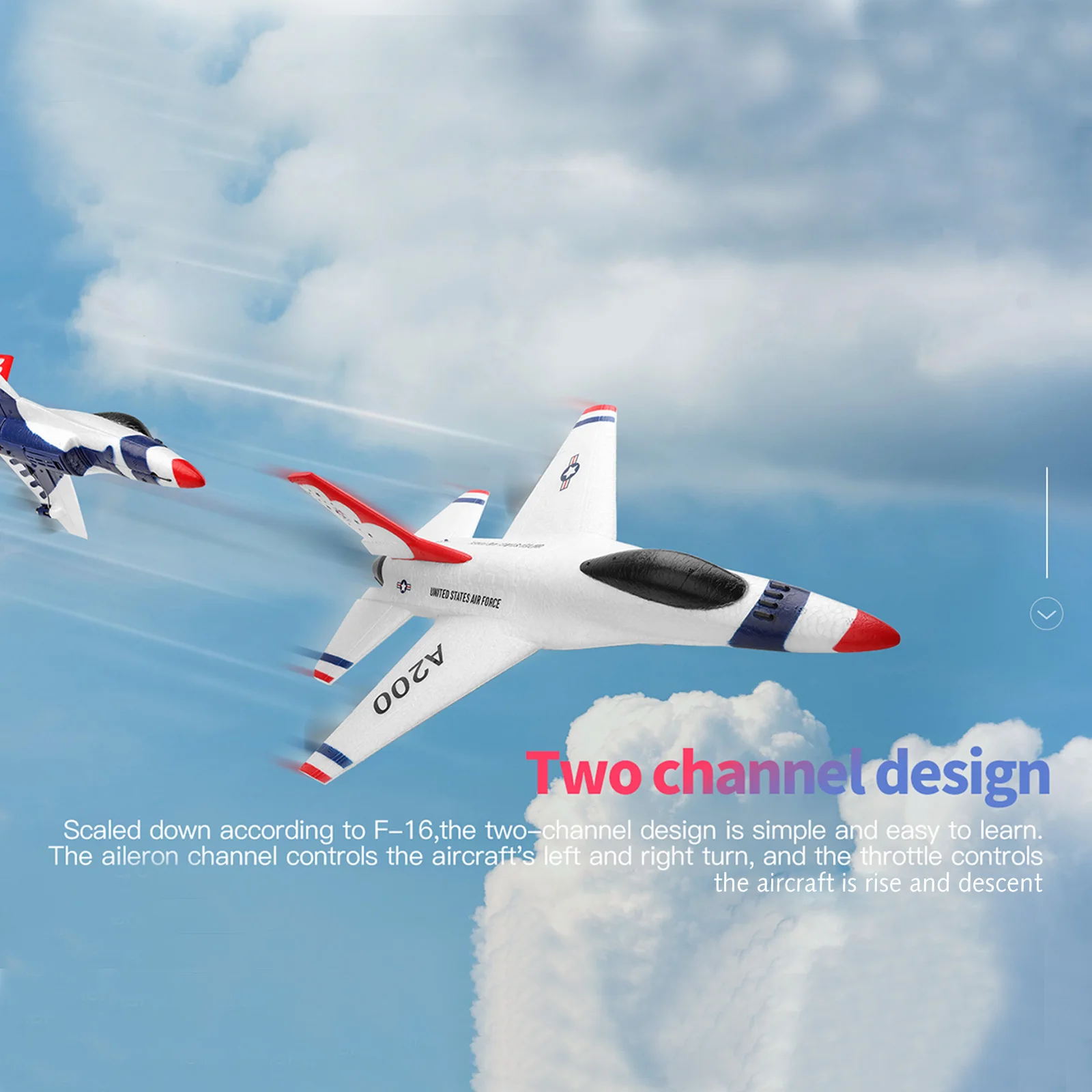 Wltoys XK A200 F-16B RC самолет 2 4 GHz 2CH игрушки для детей мальчиков | Игрушки и хобби