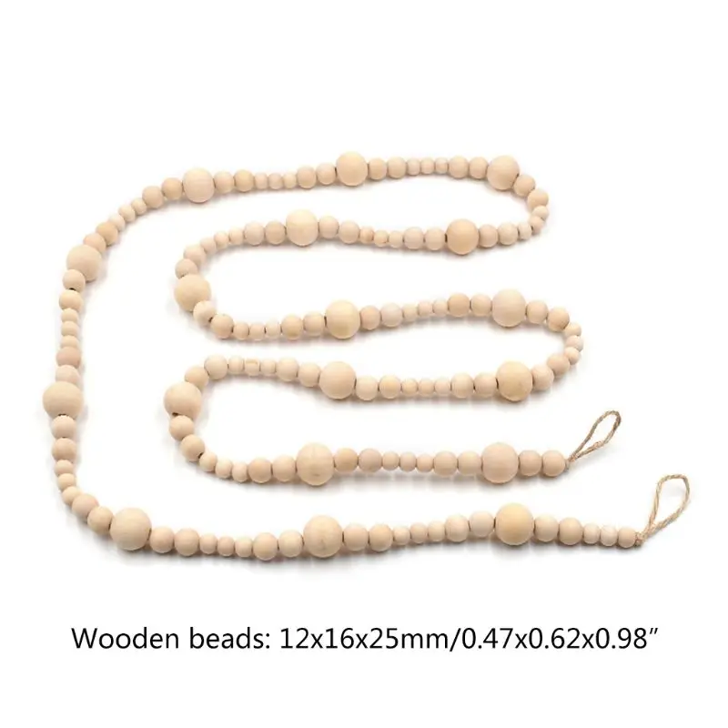 

Natural Hemp Rope Wooden Beaded Adult Children Home Decoration Crafts Pendant DIY Jewelry Making Accessories