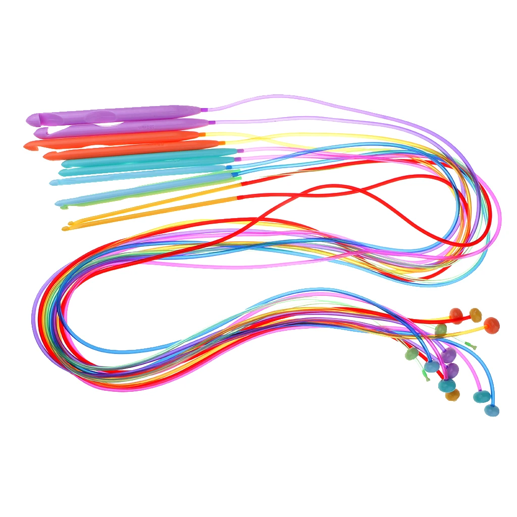 12 шт. высококачественные пластиковые крючки для вязания крючком в этническом