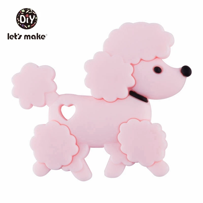 dog pink Детский Прорезыватель Пищевой Силиконовый грызунок в форме льва Diy пустышка цепочка Bpa бесплатно Прорезыватель игрушка для зубов Рождественская силиконовая Прорезыватель - Цвет: dog pink