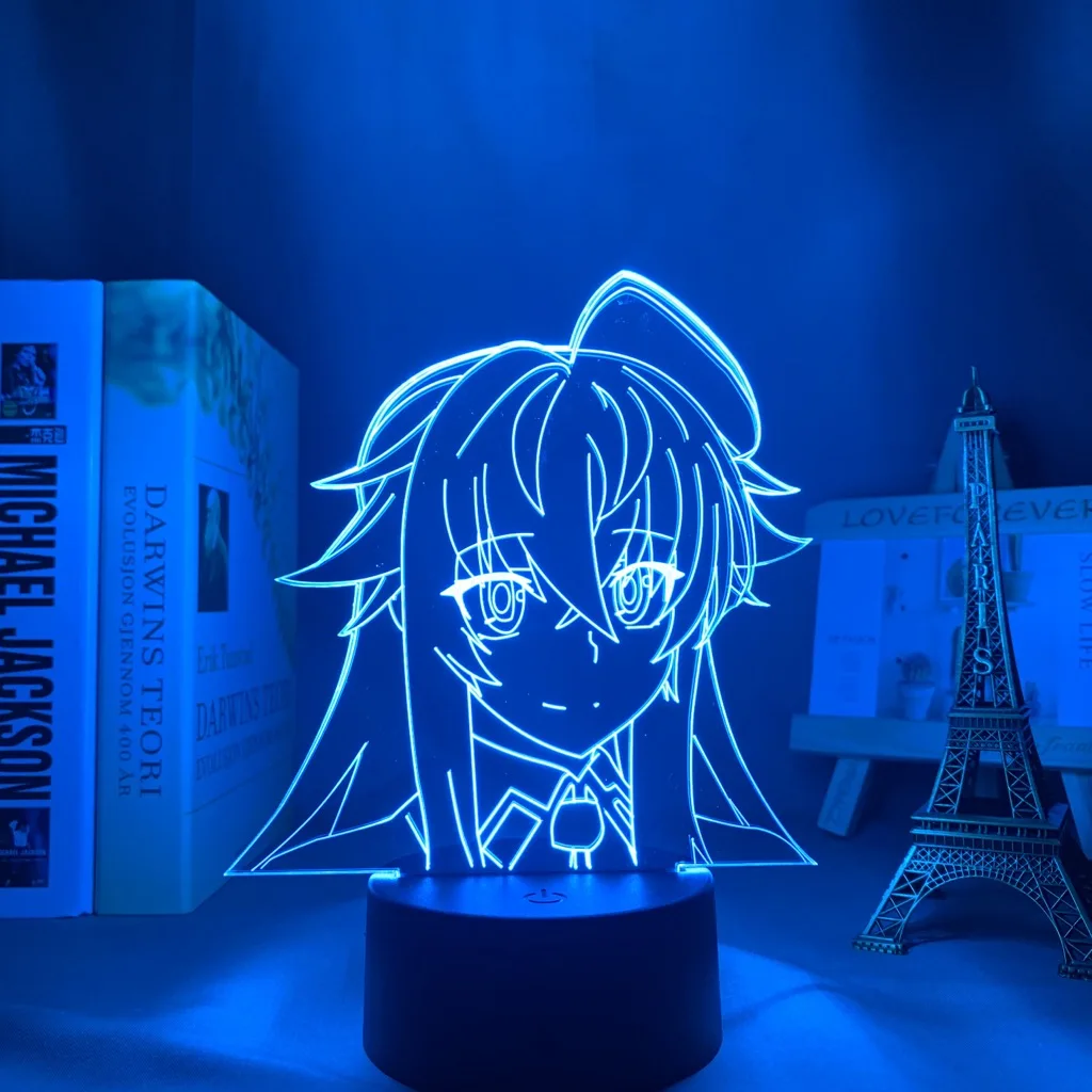 

High School DxD Anime LED Light Home Decoration Birthday Gift Comic 3D Night Light Rias Gremory Neon Signs for Room