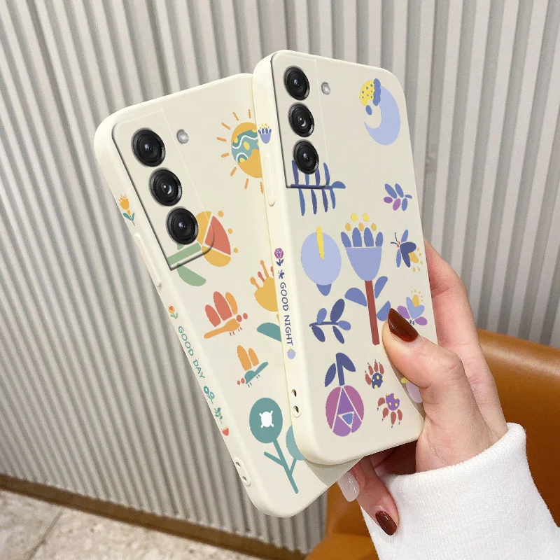 Flowers Phone Case For Samsung Galaxy S22 S21 S20 FE S10 Note 20 10 Ultra Plus A72 A52 A42 A32 A71 A51 A41 A31 A21S Cover