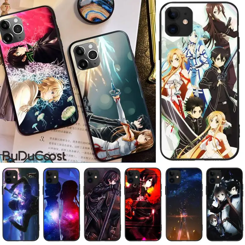 Чехол для телефона Jomy Hard Cover Sword Art Online для iPhone 12 Pro Max 11 XS MAX 8 7 6 6S Plus X 5S SE 2020 XR.