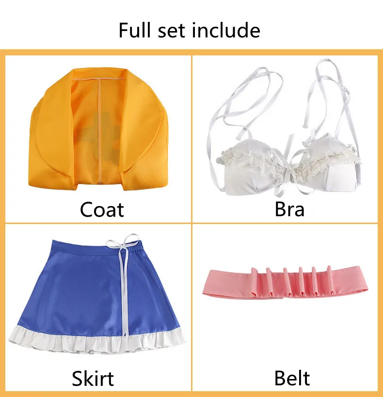 Anime Danganronpa V3 Angie Yonaga Cosplay Costume Long Wig Top Skirt Trench Halloween Christmas Party Suit Sexy Girl Women |