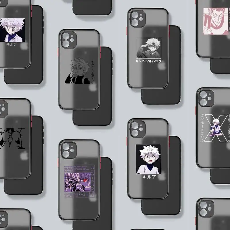 

hunter x hunter Phone Case black matte transparent For iPhone 7 8 x xs xr 11 12 pro plus mini max Clear Funda
